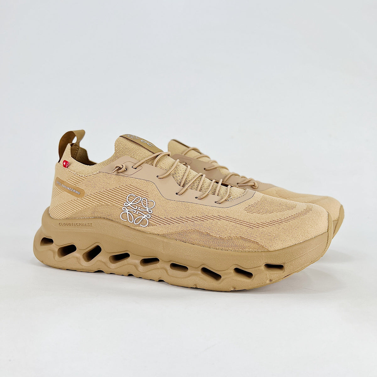 Loewe × On Cloudsurfer – Unisex Lightweight Breathable Luxury Collaborative Running Shoes | Sand & Desert Tan