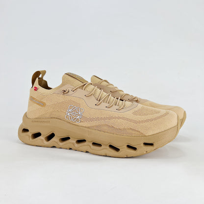 Loewe × On Cloudsurfer – Unisex Lightweight Breathable Luxury Collaborative Running Shoes | Sand & Desert Tan
