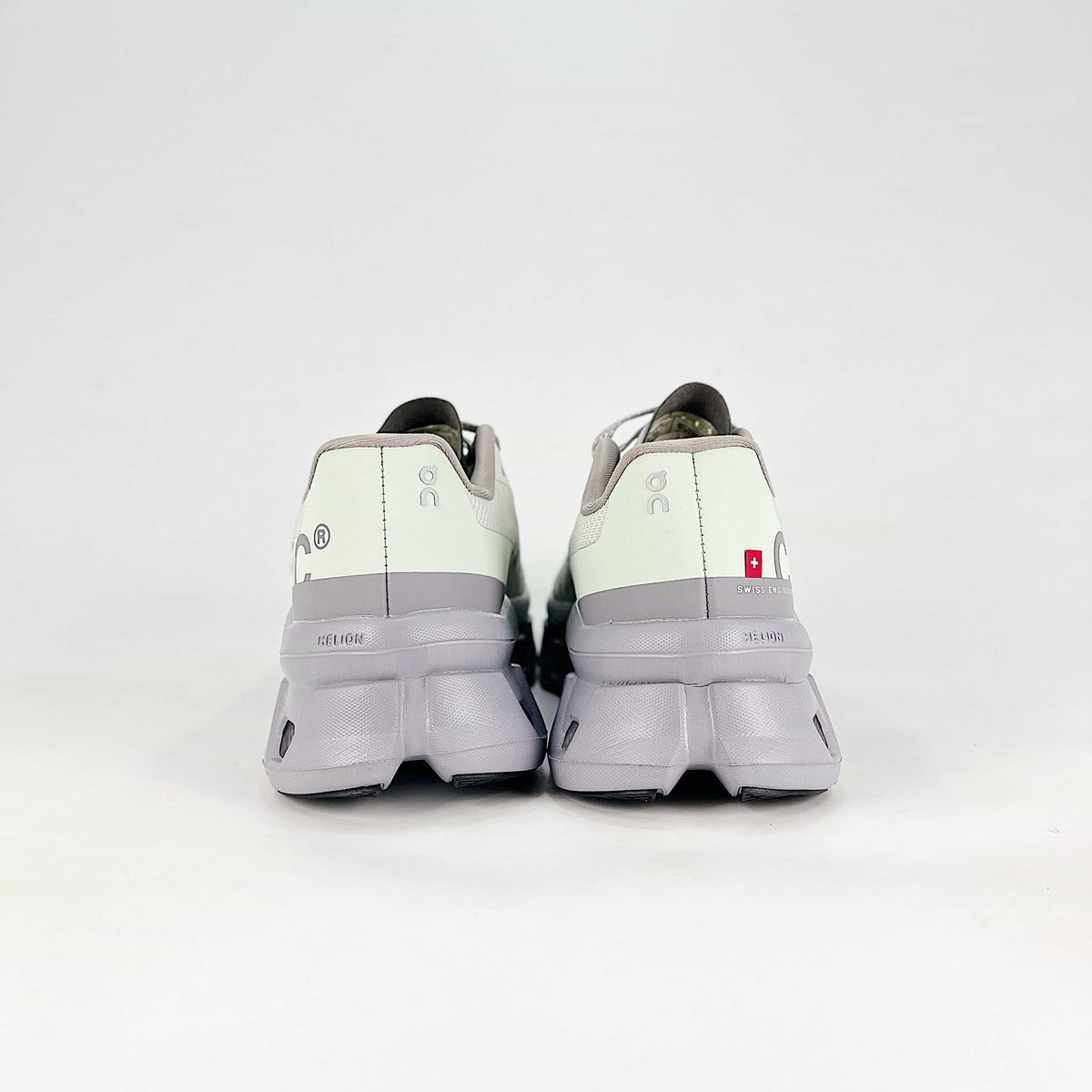 On Cloudmonster – Unisex Lightweight Breathable Supportive Maximum Cushioning Running Shoes | White & Lavender Gray