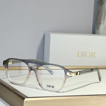 D**R Square Optical Eyeglasses Frame | Transparent Acetate, Clear Lenses & Silver CD Logo Hinge | 6 Colorways