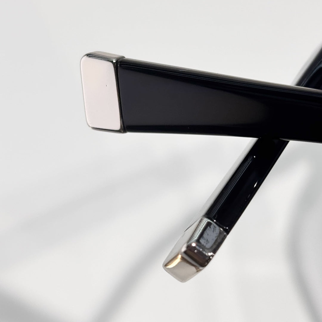 D**R Bold Square Acetate Sunglasses | Thick Frame, CD Metal Inlay, Three-Rivet Temple, Flat & Gradient Lenses | 6 Colors
