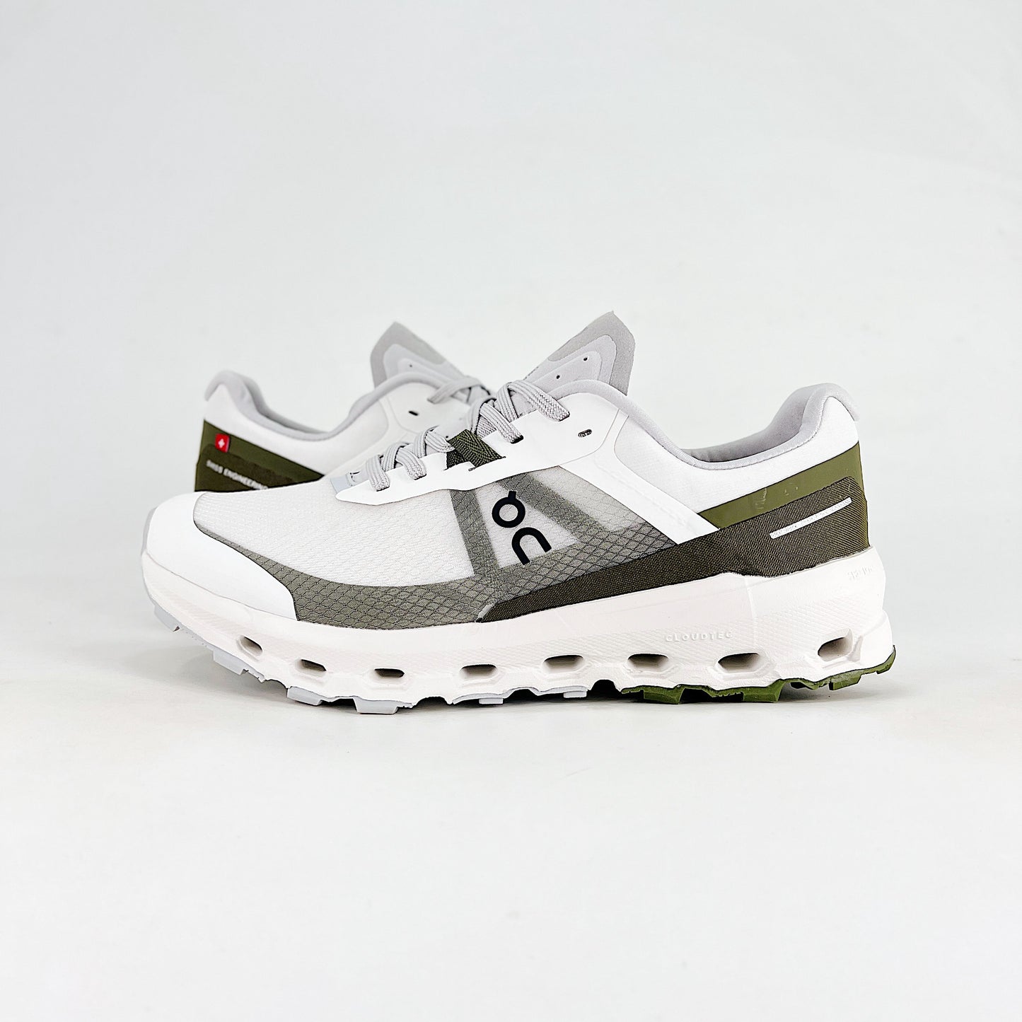On Running Cloudnova – White & Olive Green Unisex Lifestyle Running Shoes