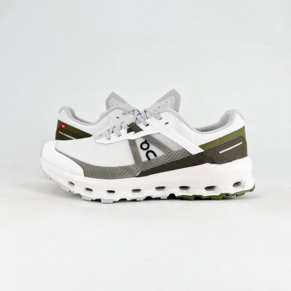 On Running Cloudnova – White & Olive Green Unisex Lifestyle Running Shoes