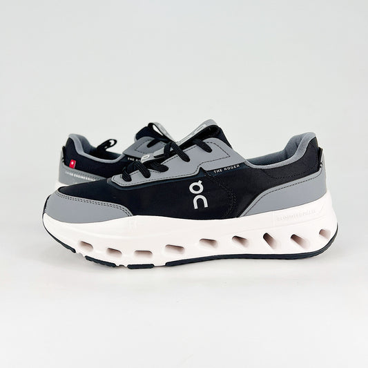 On The Roger Clubhouse Pro – Black & Steel Grey Unisex Premium Tennis-Inspired Lifestyle Sneakers