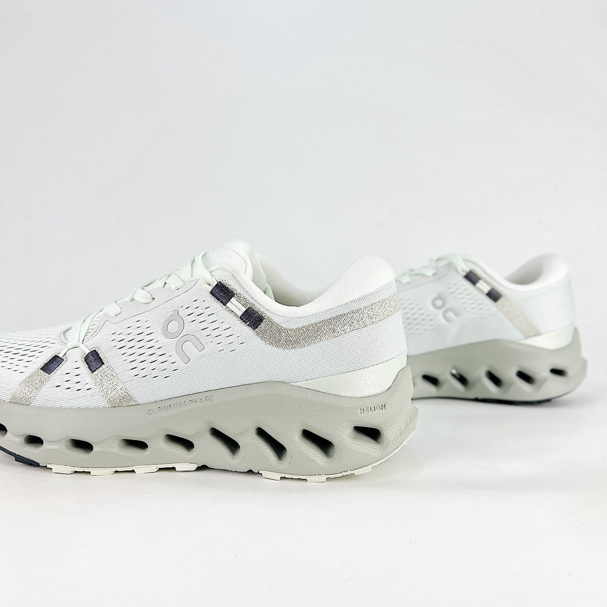 On Cloudsurfer 2 – Unisex Lightweight Breathable Soft Cushioned Road Running Shoes | White & Pearl Gray