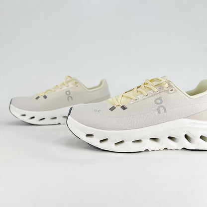 On Running Cloudeclipse – Ivory & Lemon Yellow Unisex High-Performance Road Running Shoes