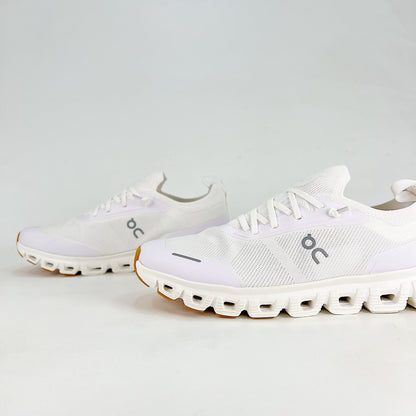 On Running Cloud 6 Versa – All White & Gum Unisex Lifestyle Running Shoes