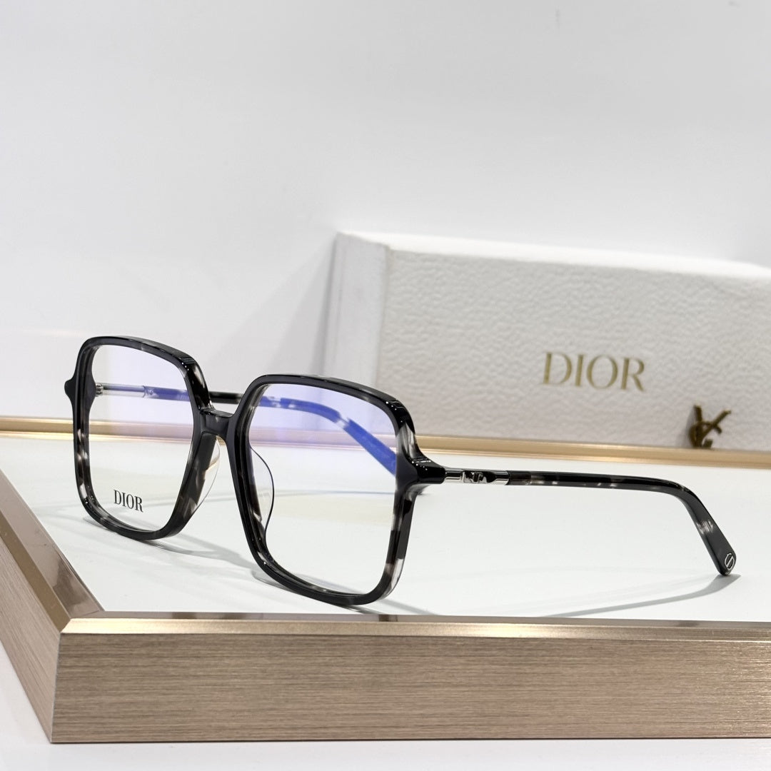 D**R Oversized Square Optical Glasses | Multi-Color Acetate Frame, CD Metal Inlay Temple, Blue-Light Lenses | 6 Colors incl. Tortoiseshell & Gradient