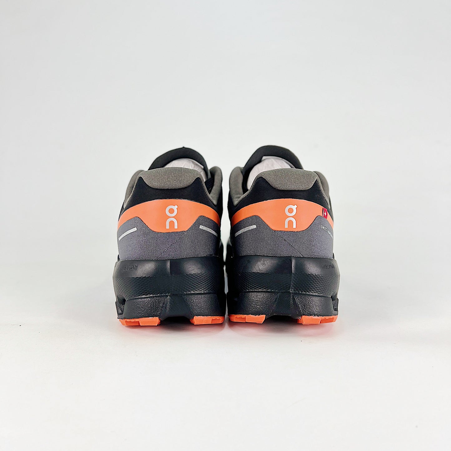 On Running Cloudvista – Black & Grey & Coral Orange Unisex High-Performance Trail Running Shoes