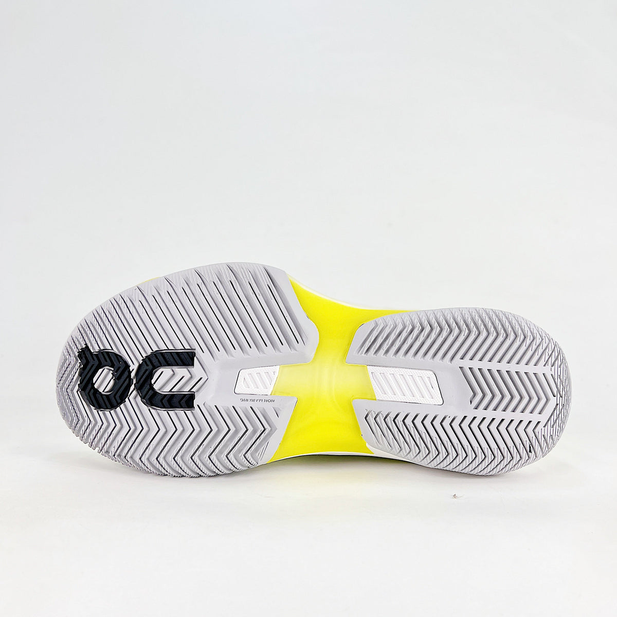 On THE ROGER Pro Fire – Unisex Lightweight Breathable Anti-Slip Shock-Absorbing Low-Top Tennis Shoes | White, Neon Yellow & Black