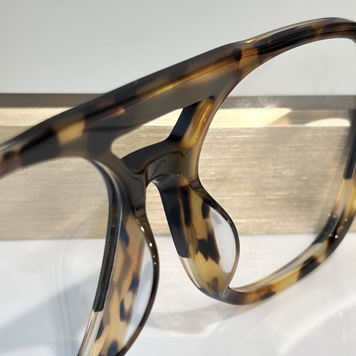 D**R Square Optical Eyeglasses Frame | Black & Tortoiseshell Two-Tone Acetate, Clear Lenses & Gold CD Logo Hinge