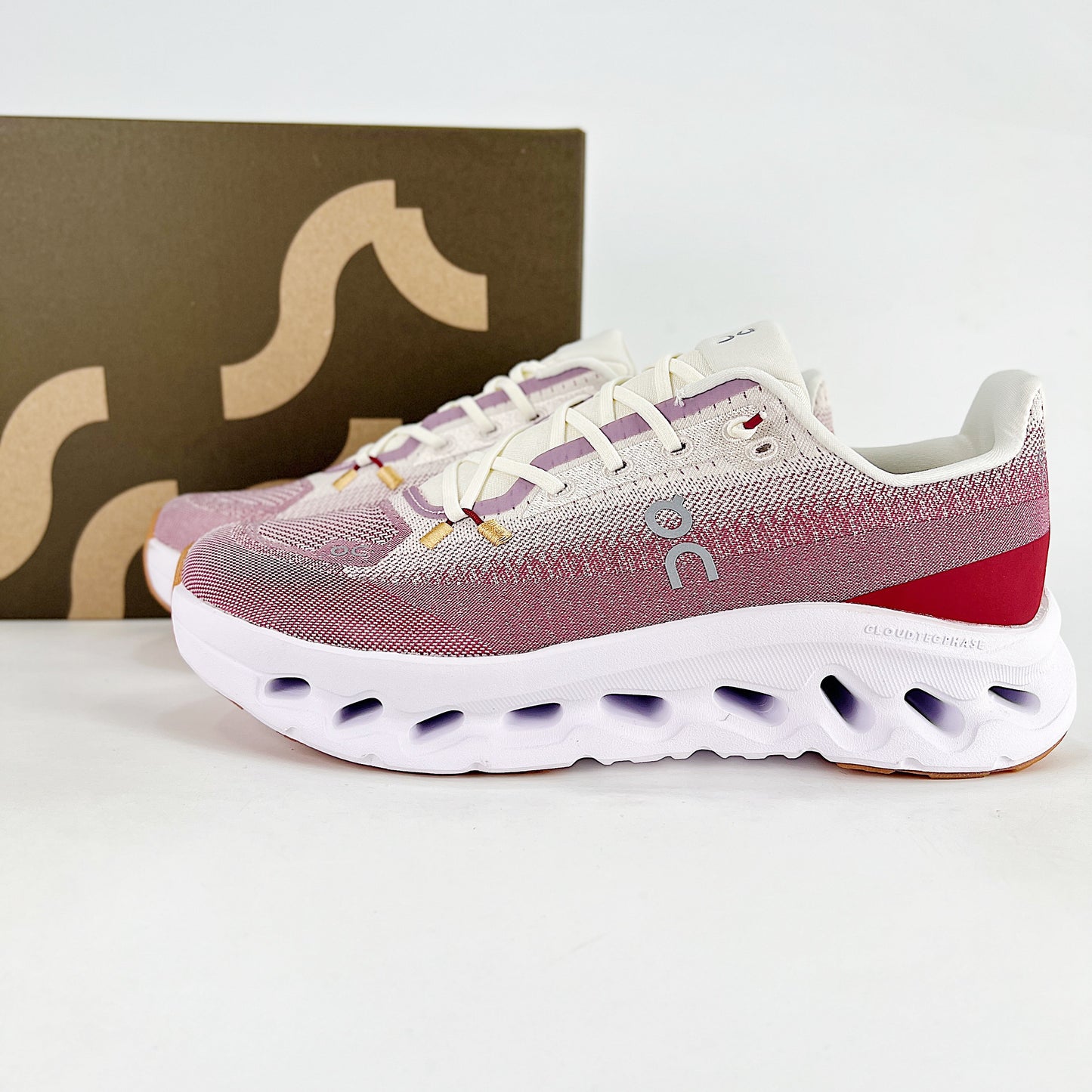 On Running Cloudeclipse – Rose & White Unisex High-Performance Road Running Shoes