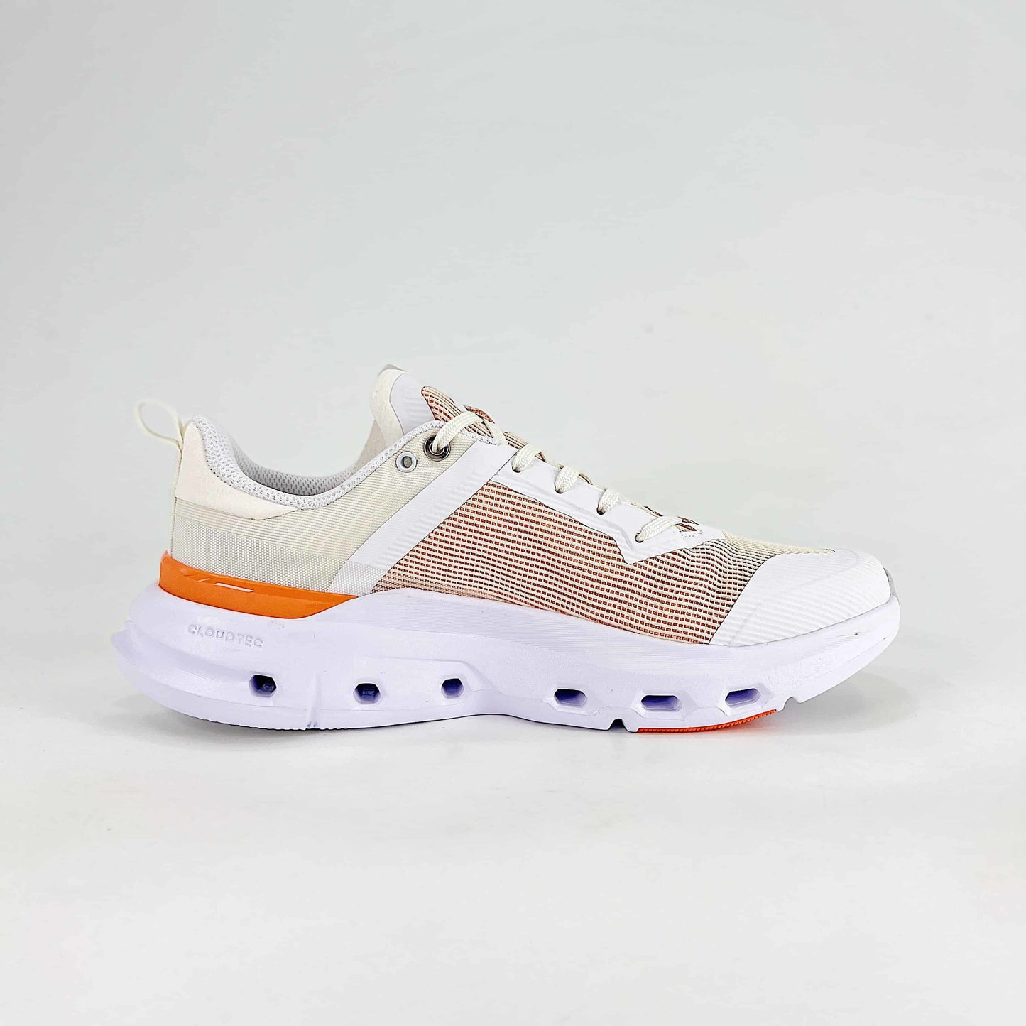 On Running Cloudmonster – White & Orange Unisex Maximum Cushion Road Running Shoes