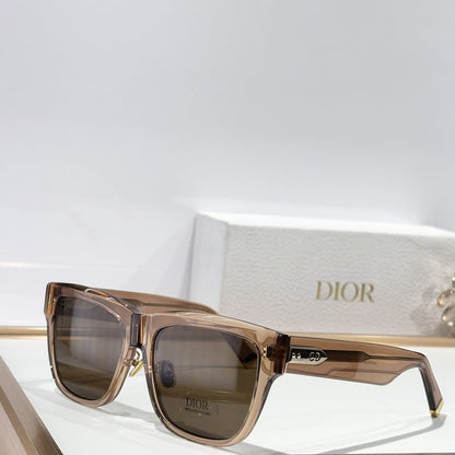 D**R Bold Square Acetate Sunglasses | Thick Frame, CD Metal Inlay, Three-Rivet Temple, Flat & Gradient Lenses | 6 Colors
