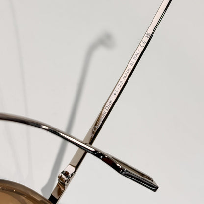 D**R BlackSuit A1U Aviator Sunglasses | Transparent Champagne Acetate Frame, Yellow Lenses, Silver Double Bridge | Multiple Colors