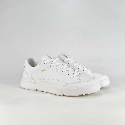 On The Roger Advantage – Triple White Unisex Premium Leather Retro Tennis Lifestyle Sneakers