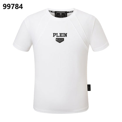 P**P Men's Nightlife Logo Emblem T-Shirt | Black White