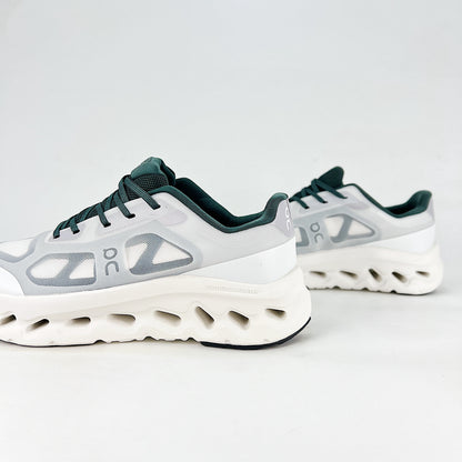 On Cloudtilt Remix – Glacier White & Forest Green Unisex Comfortable Supportive Running & Lifestyle Shoes