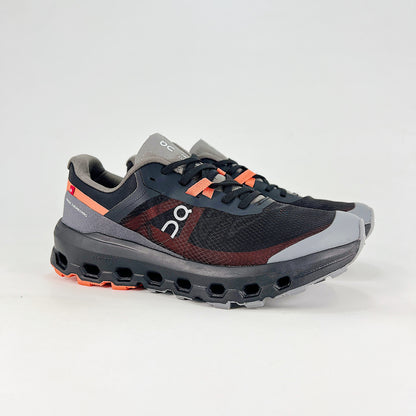 On Running Cloudvista – Black & Grey & Coral Orange Unisex High-Performance Trail Running Shoes