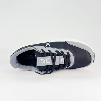 On The Roger Clubhouse Pro – Black & Steel Grey Unisex Premium Tennis-Inspired Lifestyle Sneakers