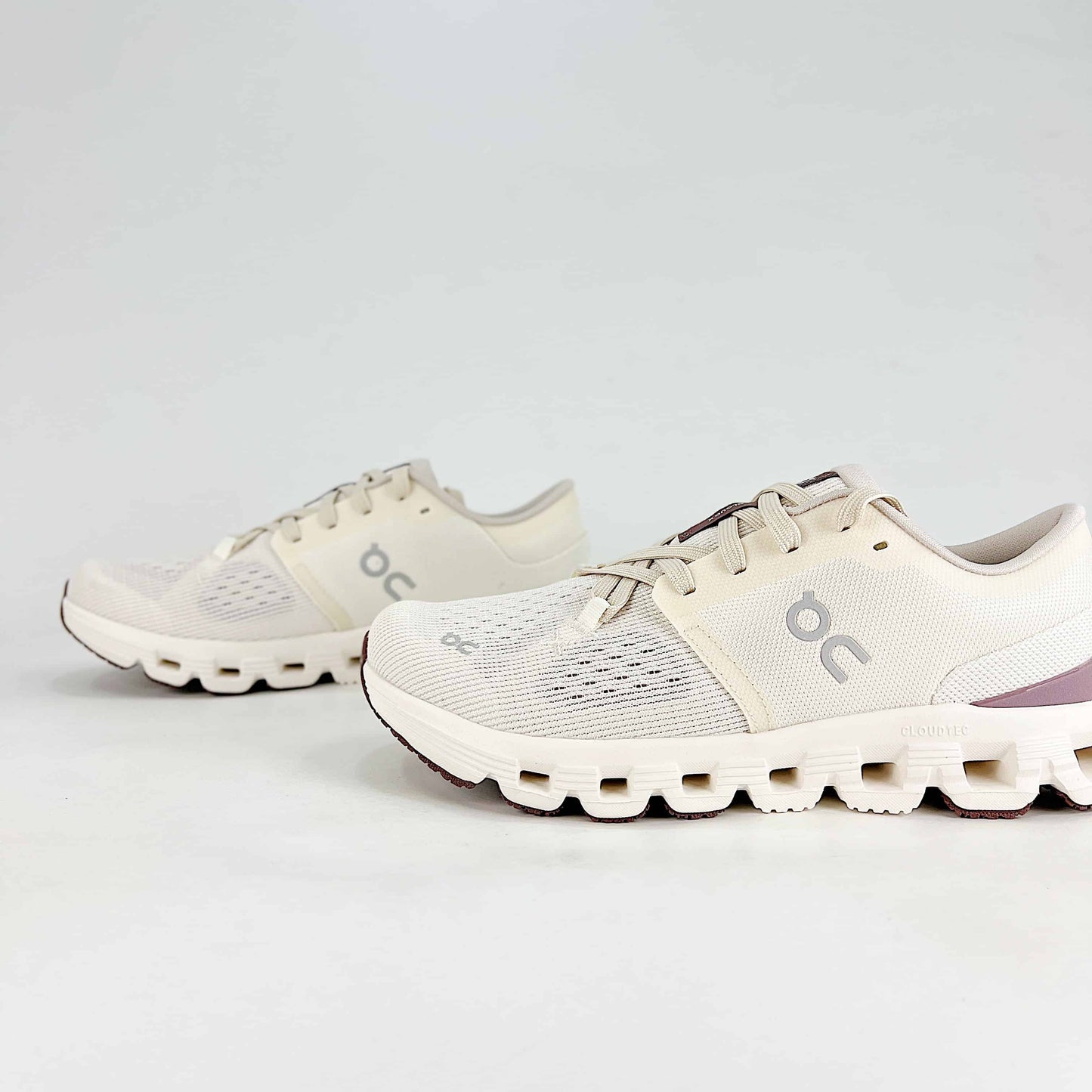 On Cloud X 4 – Ivory & Mauve Rose Women's Versatile Training & Lifestyle Shoes
