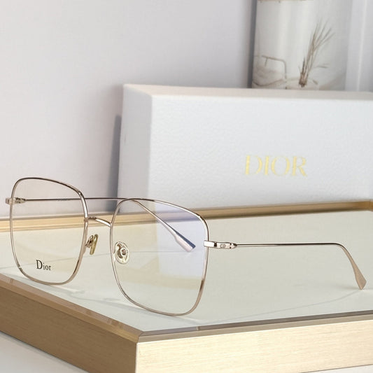 D**R Oversized Square Optical Glasses | Gold Metal Frame, Clear Lenses | Multiple Colors