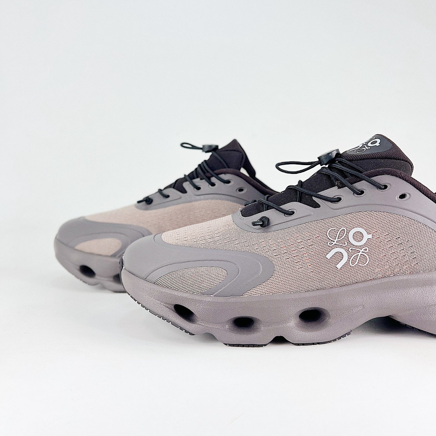 On x Loewe Cloudaway – Warm Grey & Taupe Unisex Premium Collaboration Lifestyle Sneakers