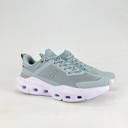 On Running Cloudmonster – Sage & White Unisex Maximum Cushion Running Shoes