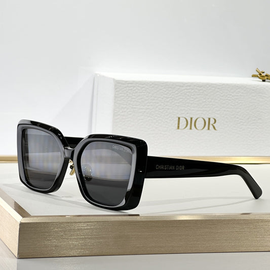 D**R MissDior B4F Square Cat Eye Sunglasses | Dark Brown Acetate Frame, Brown Lenses, Christian Dior Temple | Multiple Colors