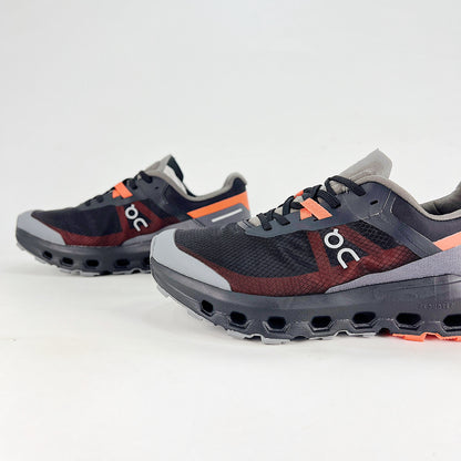 On Running Cloudvista – Black & Grey & Coral Orange Unisex High-Performance Trail Running Shoes