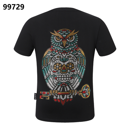 P**P Men's Couple Style Logo Emblem T-Shirt | Black White
