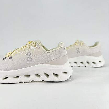 On Running Cloudeclipse – Ivory & Lemon Yellow Unisex High-Performance Road Running Shoes