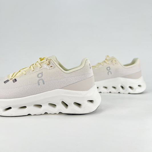 On Running Cloudeclipse – Ivory & Lemon Yellow Unisex High-Performance Road Running Shoes