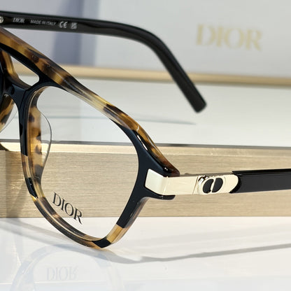 D**R Square Optical Eyeglasses Frame | Transparent Acetate, Clear Lenses & Silver CD Logo Hinge | 6 Colorways