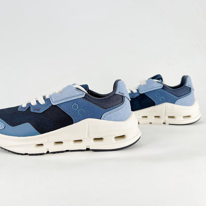 On Cloudnova Form – Navy Blue & Steel Blue Unisex Retro-Inspired Lightweight Lifestyle Sneakers