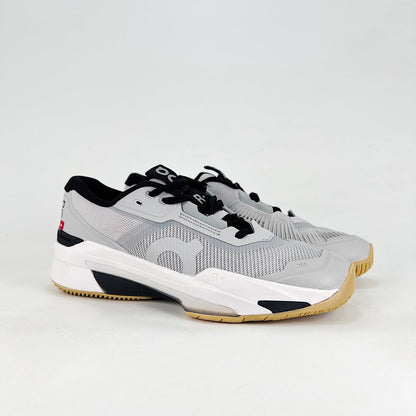 On The Roger Pro Padel – Ice Grey & White Unisex Breathable Anti-Slip Shock-Absorbing Padel Court Shoes
