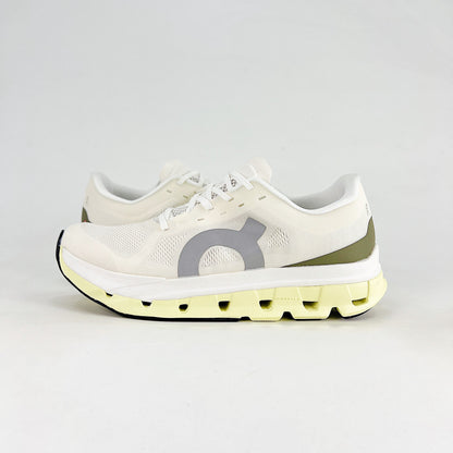 On Running Cloudmonster – White, Olive & Hay Unisex Maximum Cushion Running Shoes