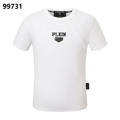 P**P Men's Gift Ready Logo Emblem T-Shirt | Black White