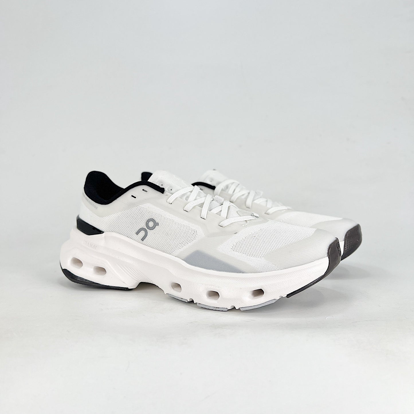 On Running Cloudmonster – White & Black Unisex Maximum Cushion Running Shoes