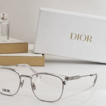 D**R Narrow Cat-Eye Sunglasses | Acetate Frame, CD Metal Badge, Gold Twin-Wire Metal Temple
