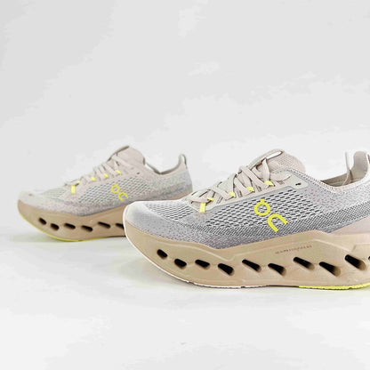 On Cloudsurfer Max – Sand & Pearl Unisex Soft Cushioned Breathable Running Shoes
