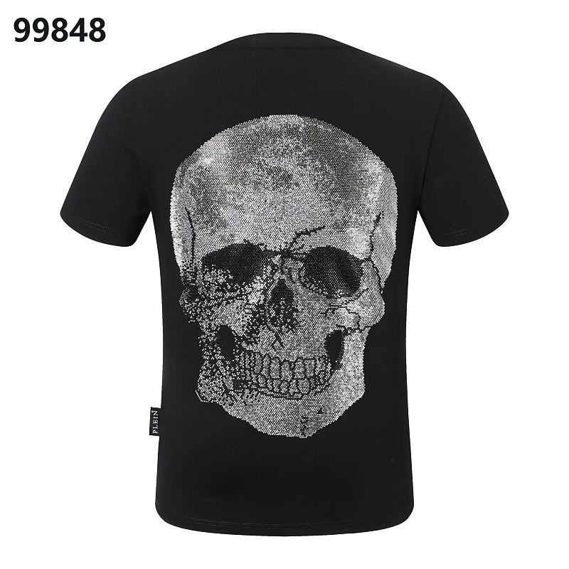 P**P Men's Creative Professional Logo Emblem T-Shirt | Black White
