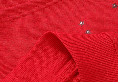 Sp5der 555555 Angel Number Hoodie-Red #8203