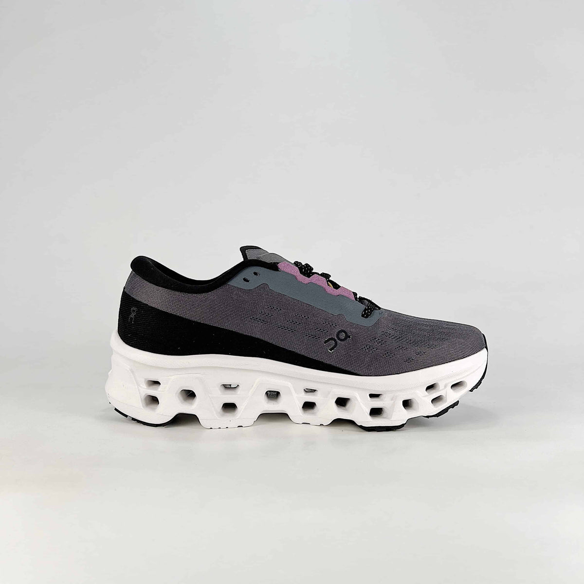 On Cloudmonster 3 – Unisex Lightweight Breathable Maximum Cushioning Running Shoes | Charcoal & Purple