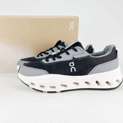 On The Roger Clubhouse Pro – Black & Steel Grey Unisex Premium Tennis-Inspired Lifestyle Sneakers