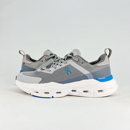 On Running Cloudmonster – Grey & Cobalt Blue Unisex Maximum Cushion Road Running Shoes