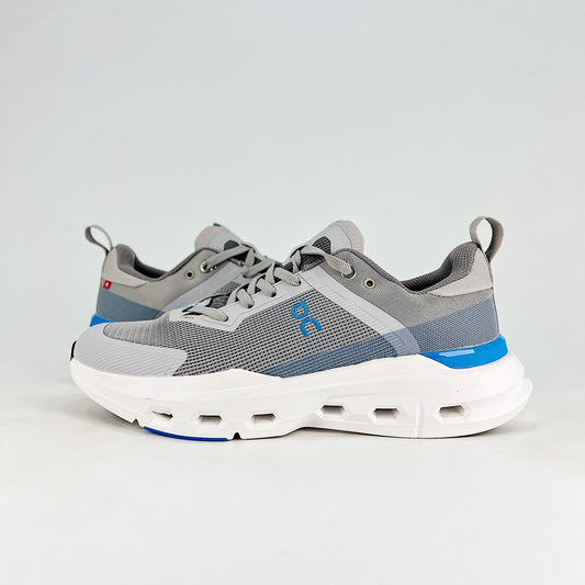 On Running Cloudmonster – Grey & Cobalt Blue Unisex Maximum Cushion Road Running Shoes