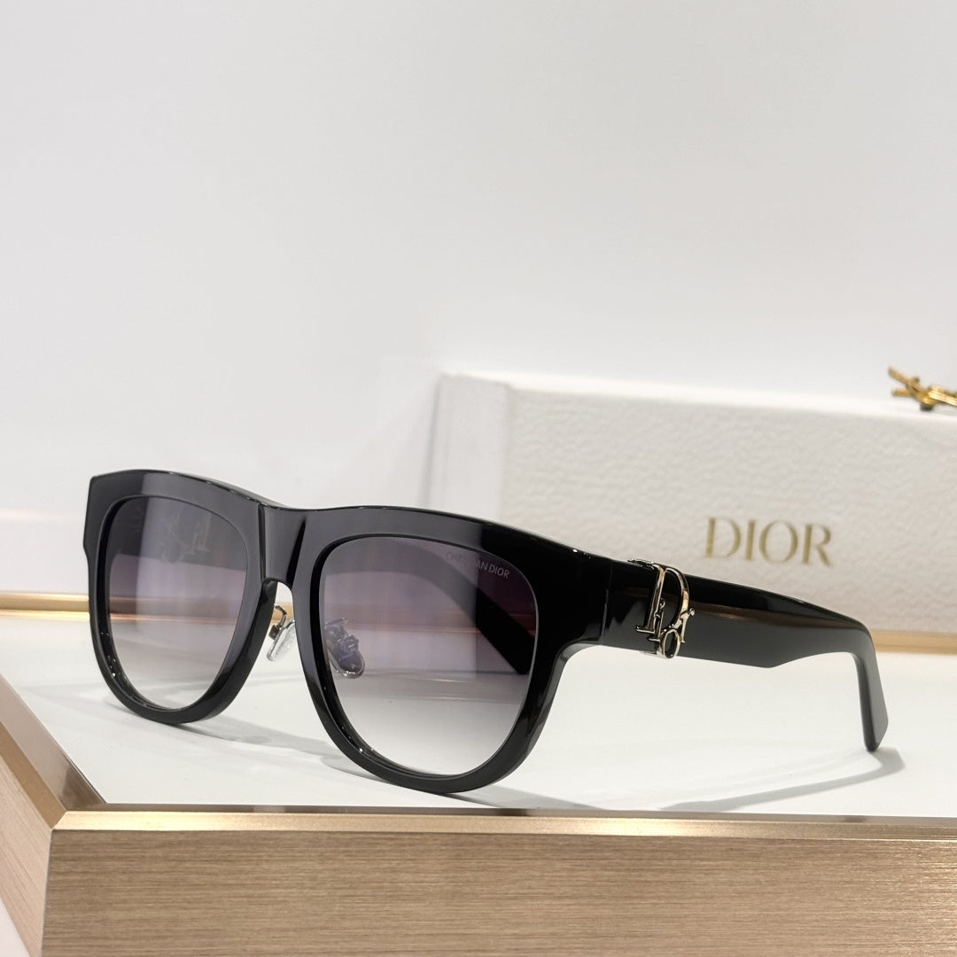 D**R Square Cat-Eye Sunglasses | 6 Colors incl. Black & White Two-Tone, CD Letter Hinge, Gradient & Flat Lenses