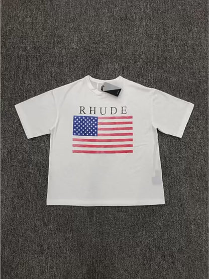 RHUDE  USA Flag Slub Tee