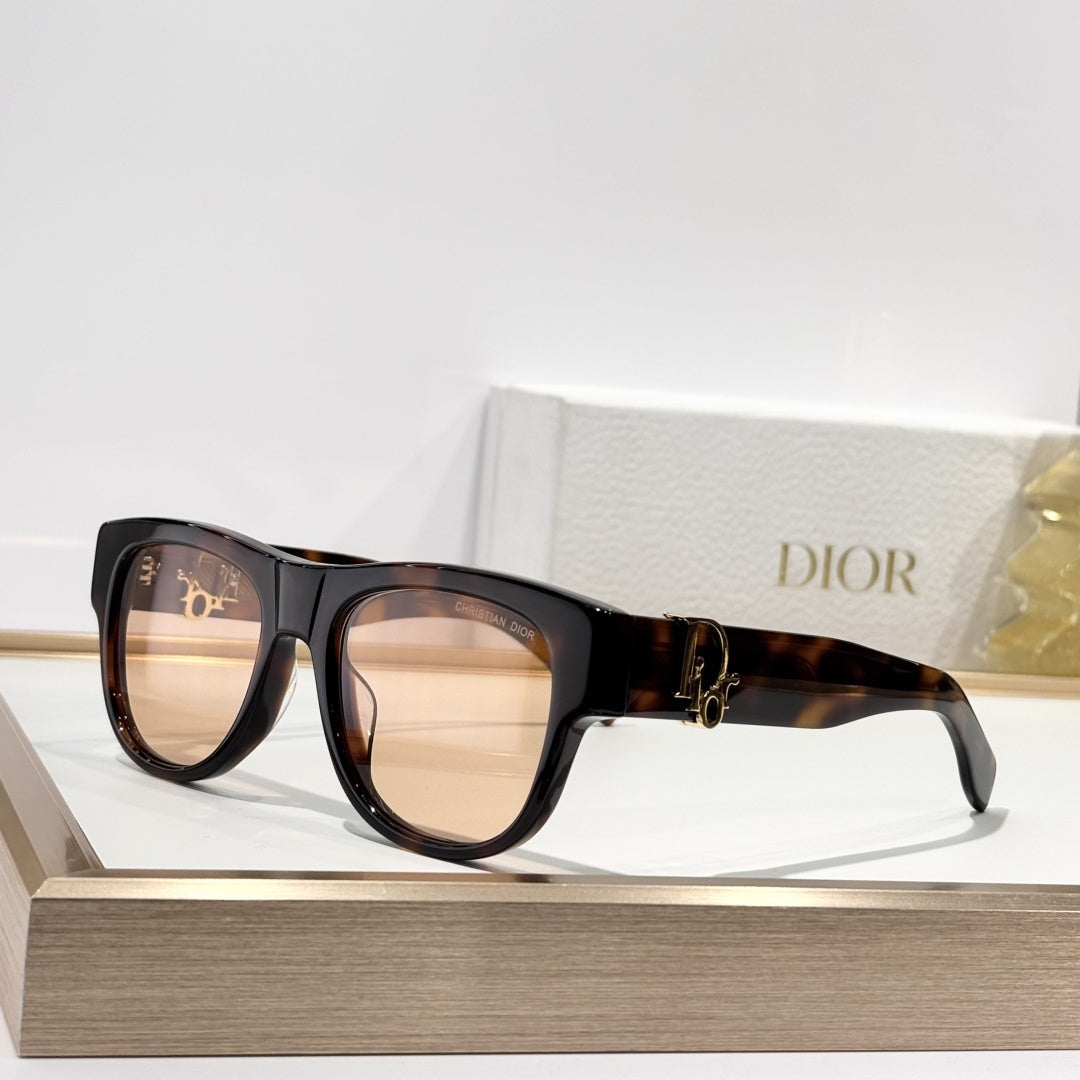 D**R DiorBlackSuit Sunglasses | Oversized Square Acetate Frame, CD Letter Metal Hinge, Gradient & Flat Lenses | 6 Colors